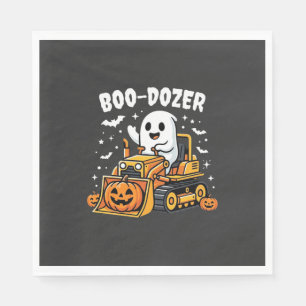 Boo Dozer Halloween Geist Bulldozer_1 Serviette