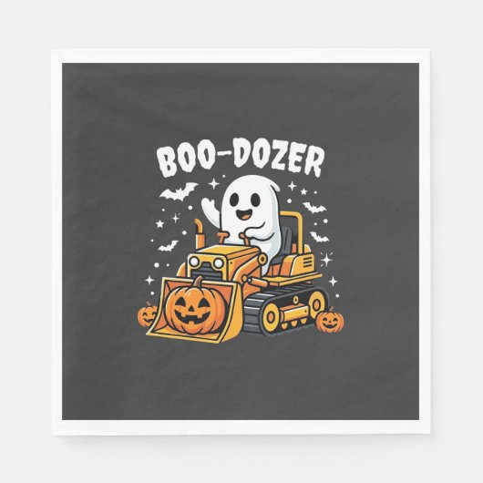 Boo Dozer Halloween Geist Bulldozer_1 Serviette (Vorderseite)