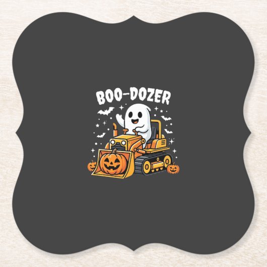 Boo Dozer Halloween Geist Bulldozer_1 Untersetzer (Vorderseite)