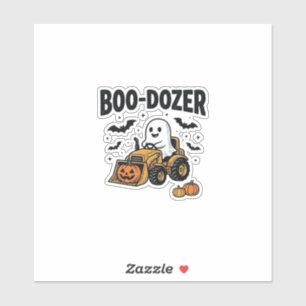 Boo-Dozer Halloween-Geist-Bulldozer-Design_1 Aufkleber