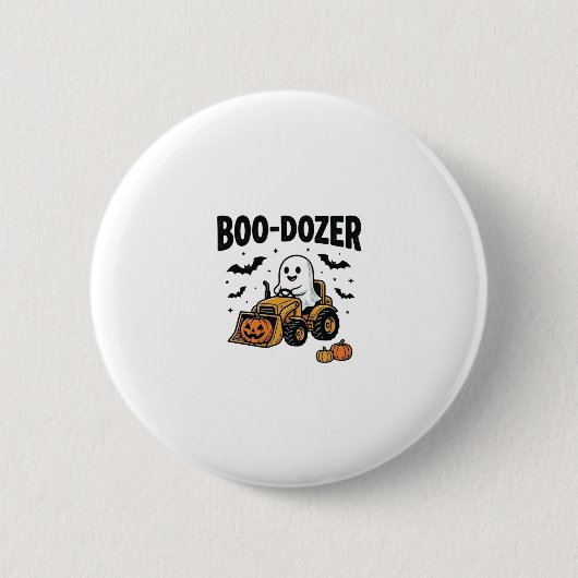 Boo-Dozer Halloween-Geist-Bulldozer-Design_1 Button (Vorderseite)