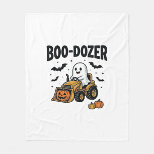 Boo-Dozer Halloween-Geist-Bulldozer-Design_1 Fleecedecke