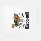 Boo-Dozer Halloween-Geist-Bulldozer-Design_1 Fleecedecke (Vorderseite (Horizontal))