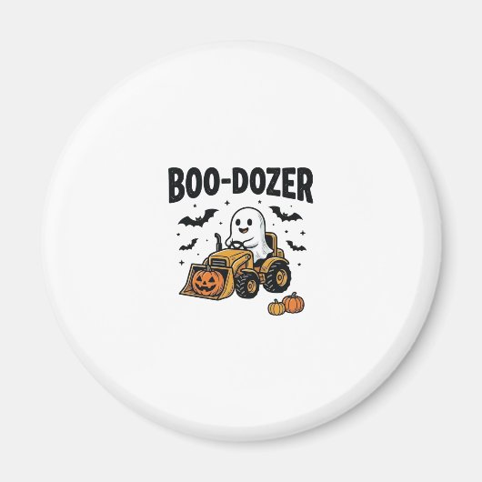 Boo-Dozer Halloween-Geist-Bulldozer-Design_1 Magnet (Vorne)