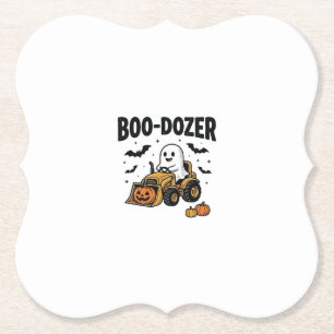 Boo-Dozer Halloween-Geist-Bulldozer-Design_1 Untersetzer