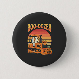 Boo-Dozer Halloween-Geist-Kürbis-Bulldozer Button