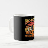 Boo-Dozer Halloween-Geist-Kürbis-Bulldozer Kaffeetasse (Vorderseite Links)
