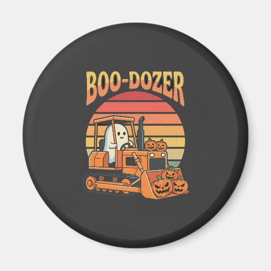 Boo-Dozer Halloween-Geist-Kürbis-Bulldozer Magnet (Vorne)