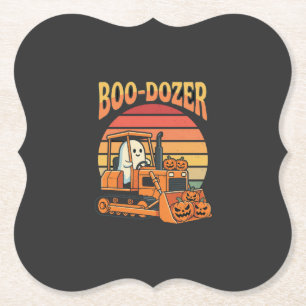 Boo-Dozer Halloween-Geist-Kürbis-Bulldozer Untersetzer