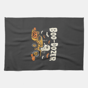 Boo-Dozer Halloween-Geister-Bulldozer-Design_1 Geschirrtuch