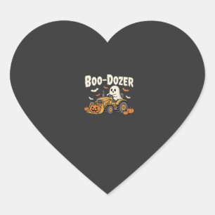 Boo-Dozer Halloween-Geister-Bulldozer-Design_1 Herz-Aufkleber