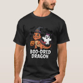 Boo-Dred Dragon Niedlich Halloween Design T-Shirt (Vorderseite)