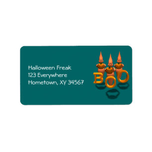 Boo! Drei Niedliche Ghostien Adressaufkleber