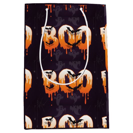 🎃 BOO-Drilling Halloween Briefe mit Geistern Mittlere Geschenktüte (Vorderseite)