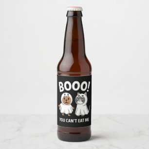 Boo, du kannst mich nicht essen Hunde und Katzen l Bierflaschenetikett