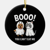 Boo, du kannst mir zu Halloween keine Hunde und Ka Keramik Ornament (Vorne)
