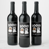 Boo, du kannst mir zu Halloween keine Hunde und Ka Weinetikett (Flaschen)