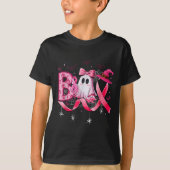 Boo E Away Breast Cancer Nk Ribbon T-Shirt (Vorderseite)