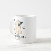 Boo Echse Bartagame Halloween Geist Kunst Kaffeetasse (Vorderseite Links)