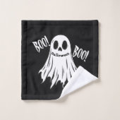 BOO! - Ein grinsender Grinsen Badhandtuch Set (Waschlappen)