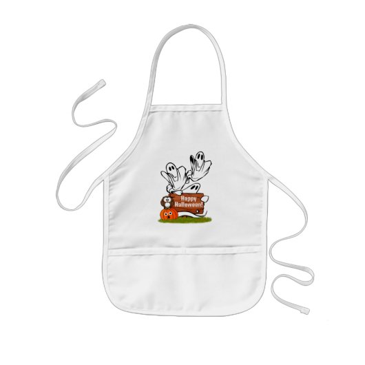 BOO! Ein verspookter Kürbis Kinderschürze (Vorne)
