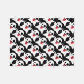 Boo Emoji Geist Fleecedecke (Vorderseite (Horizontal))