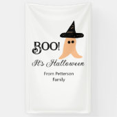 Boo es ist Halloween vom orangefarbenen Geist Banner (Vertikal)
