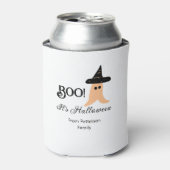 Boo es ist Halloween vom orangefarbenen Geist Dosenkühler (Kanne Vorderseite)