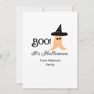 Boo es ist Halloween vom orangefarbenen Geist Einladung