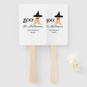 Boo es ist Halloween vom orangefarbenen Geist Fächer (Vorne und Hinten)