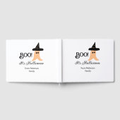 Boo es ist Halloween vom orangefarbenen Geist Gästebuch (Voll)