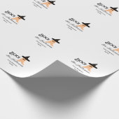 Boo es ist Halloween vom orangefarbenen Geist Geschenkpapier (Ecke)