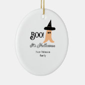 Boo es ist Halloween vom orangefarbenen Geist Keramik Ornament (Rechts)