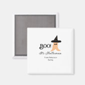 Boo es ist Halloween vom orangefarbenen Geist Magnet (Vorderseite/Rückseite)