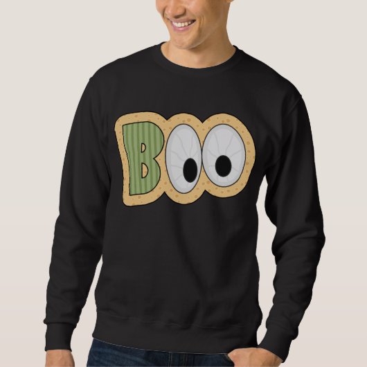 BOO Eyeballs Halloween Art Sweatshirt (Vorderseite)
