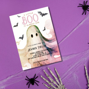 Boo Fast Fällig Blaues Gespenst Mädchen Babyparty Einladung