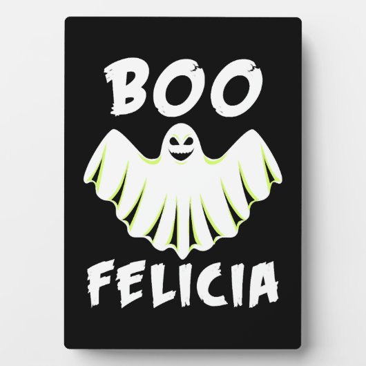 Boo Felicia Halloween Design Fotoplatte (Vorderseite)