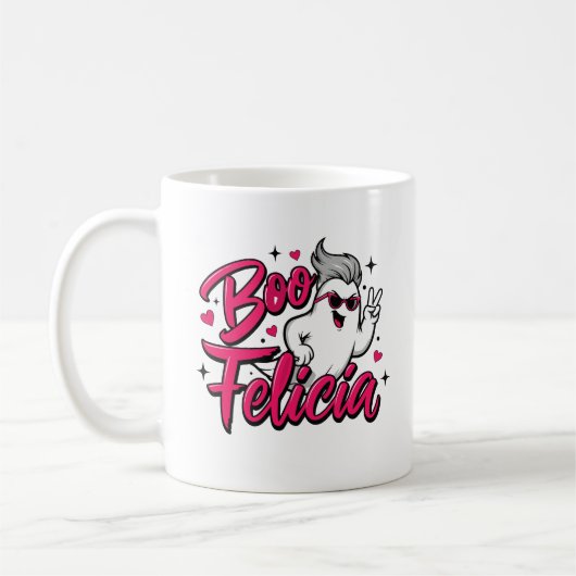 "Boo, Felicia" Sassy Halloween Ghost  Kaffeetasse (Links)