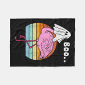 Boo Flamingo Ghost Soky Halloween Costume Bird Ani Fleecedecke (Vorderseite (Horizontal))