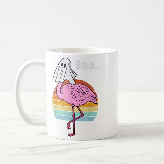 Boo Flamingo Ghost Soky Halloween Costume Bird Ani Kaffeetasse (Links)
