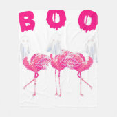 Boo Flamingo Halloween Flamingo Ghost Fleecedecke (Vorderseite)
