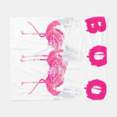 Boo Flamingo Halloween Flamingo Ghost Fleecedecke (Vorderseite (Horizontal))