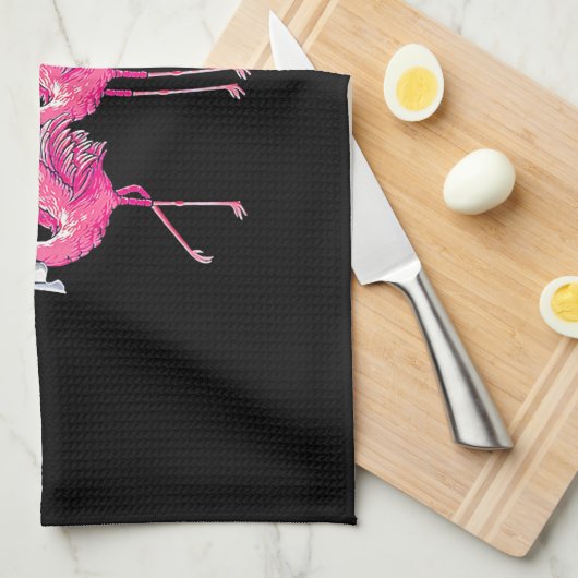 Boo Flamingo Halloween Flamingo Ghost Geschirrtuch (Viertel Falte)