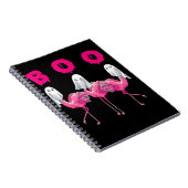 Boo Flamingo Halloween Flamingo Ghost Notizblock (Rechte Seite)