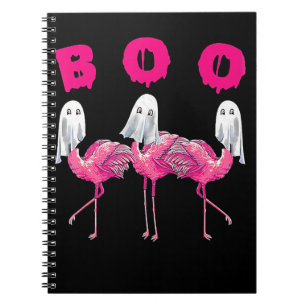 Boo Flamingo Halloween Flamingo Ghost Notizblock