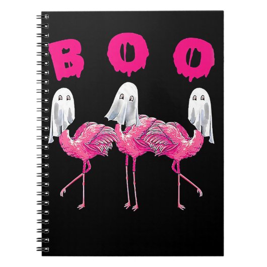 Boo Flamingo Halloween Flamingo Ghost Notizblock (Vorderseite)