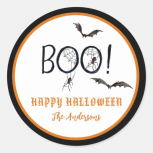 BOO Frohes Halloween-Geschenk  Runder Aufkleber