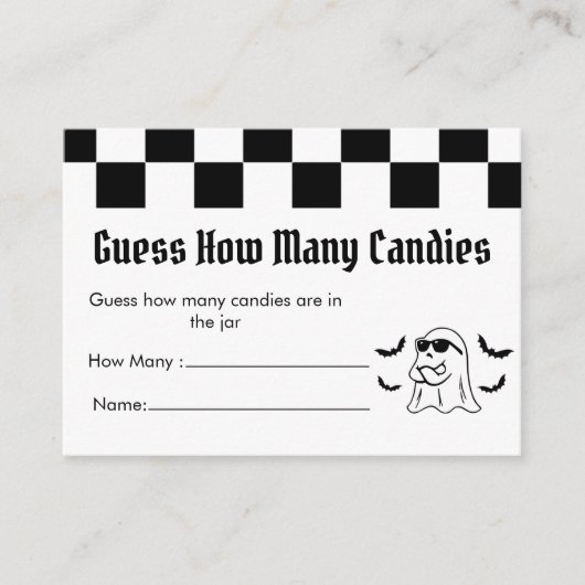 Boo Funny Halloween Party-Abschlusskarte Begleitkarte (Vorderseite)