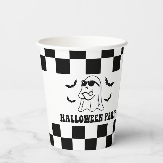 Boo Funny Halloween Party Pappbecher (Rückseite)