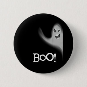 Boo Funny Hiding Peekabo Beängstigend Halloween Button
